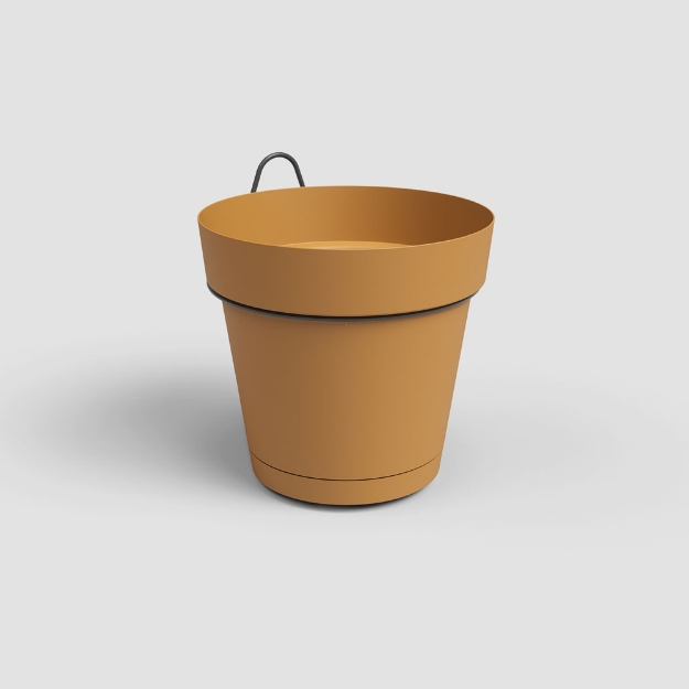 Image de KIT MUR POT CAPRI RÉS.EAU 20CM JAUNE MIEL