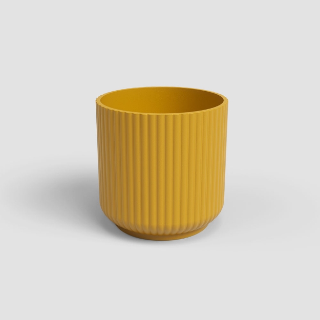 Image de CACHE-POT LUNA 19CM JAUNE