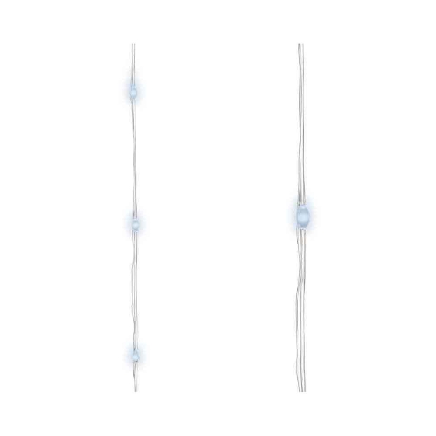 Image de Guirlande argent/blanc froid600cm-120Led