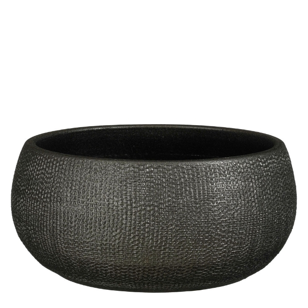 Image de Porto coupe ronde anthracite metalliques - h13xd27cm - Mica