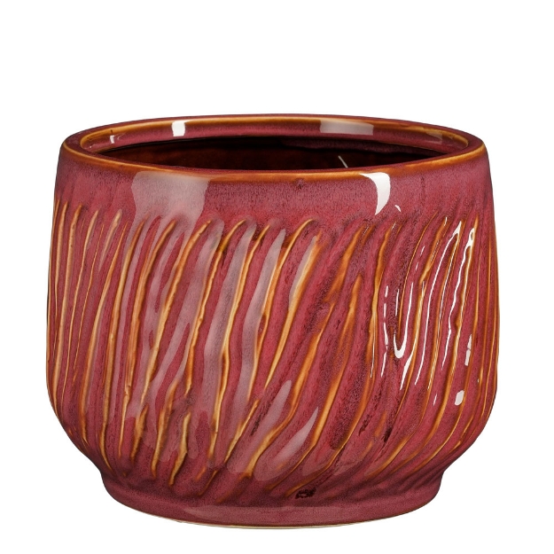 Image de Jula pot ronde rose - h14,5xd18,5cm - Mica