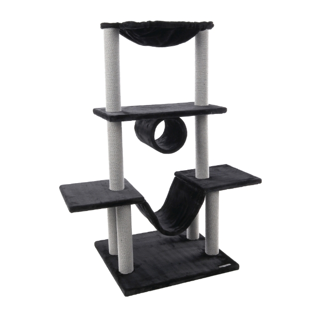 Image de ARBRE À CHAT HAMZA NOIR 60x57x122CM