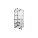 Image de Serre de jardin avec 4 étagères(Ø16 mm, PE armé 120 g/m²) - H160 x 69 x 49 cm