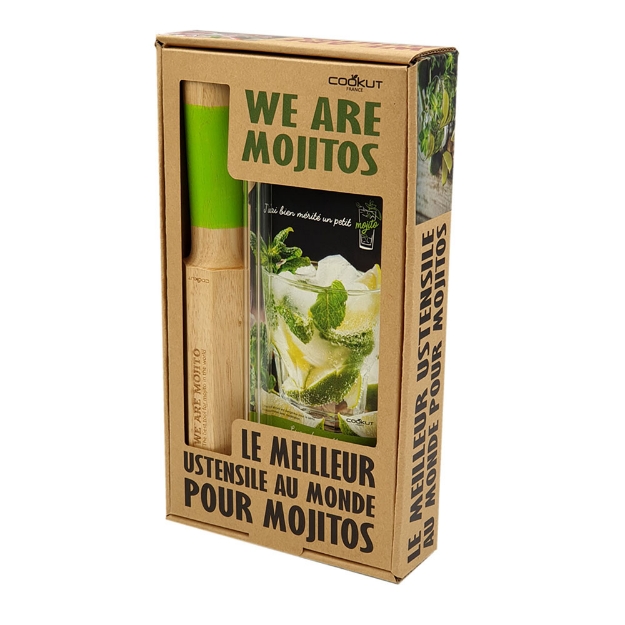Image de Coffret cadeau ustensile mojito, pailles et livre - Cookut