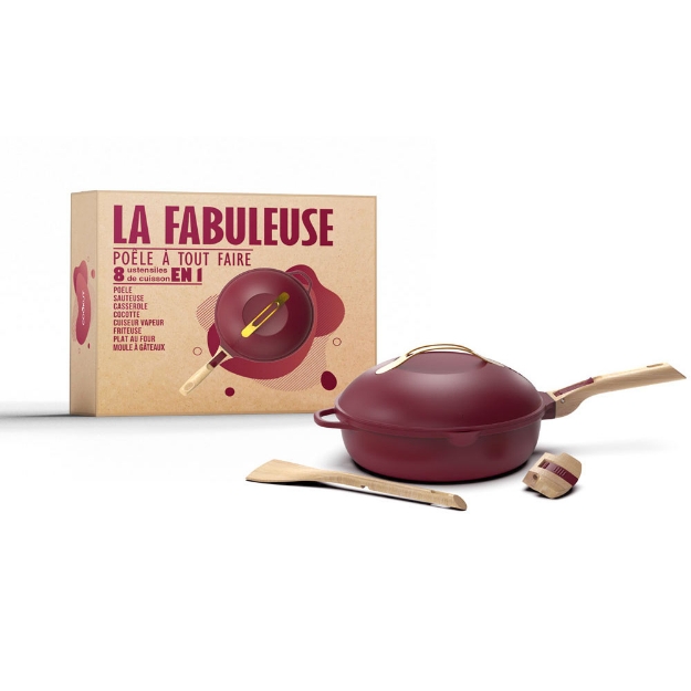 Image de La fabuleuse poele 28cm - rubis - Cookut