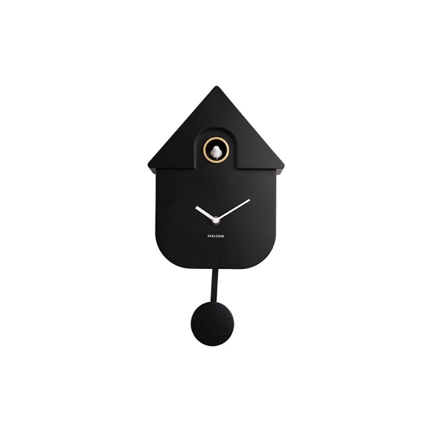Image de Horloge murale Modern Coucou ABS noir - Karlsson