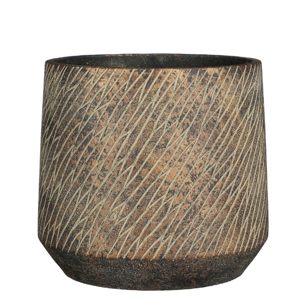 Image de Camino pot ronde marron f. - h19xd21cm - Mica