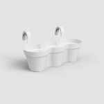 Image de POT CAPRI BALCON TRIPLE 54CM BLANC