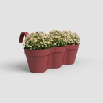 Image de POT CAPRI BALCON TRIPLE 54CM ROUGE FONCÉ