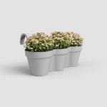 Image de POT CAPRI BALCON TRIPLE 54CM GRIS CLAIR