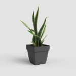 Image de POT CAPRI CARRÉ 40CM ANTHRACITE