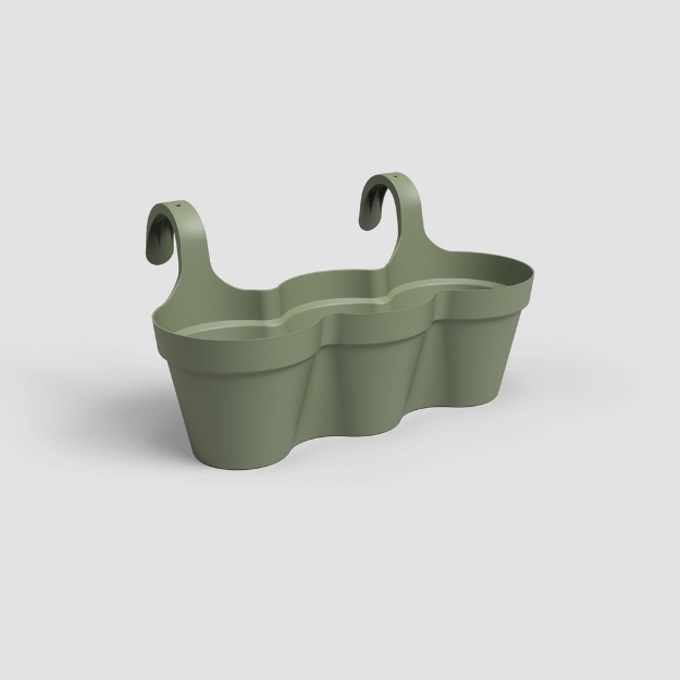 Image de POT CAPRI BALCON TRIPLE 54CM VERT CENDRÉ