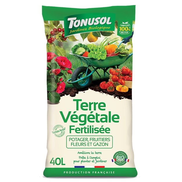 Image de TERRE VEGETALE FERTILISEE BIO 40L