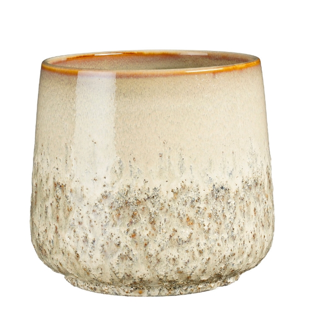 Image de Mylo pot ronde beige - h19xd20,5cm - Mica