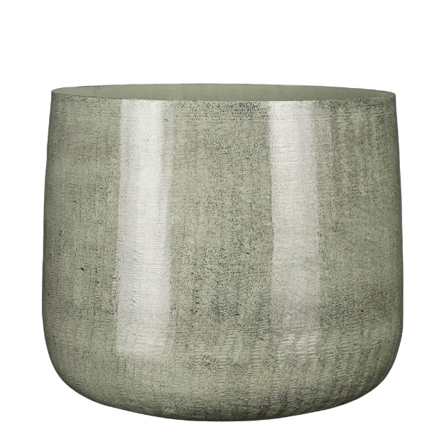 Image de Benson pot ronde gris cl. - h27xd32cm - Mica