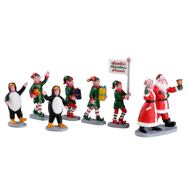 Image de Parade des lutins du père noël, lot de 7