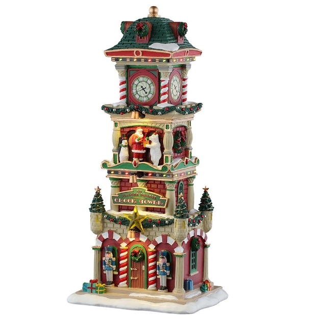 Image de La tour d’horloge de la place du village - Lemax