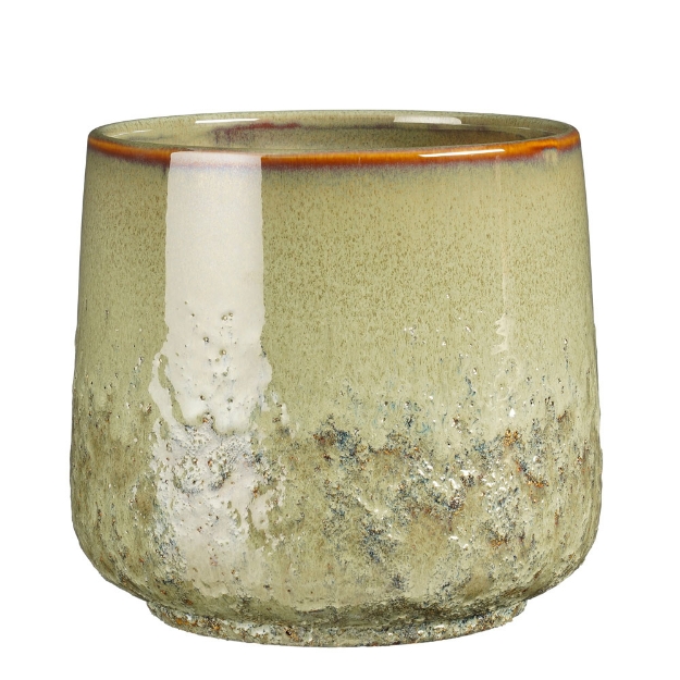 Image de Mylo pot ronde vert cl. - h19xd20,5cm - Mica