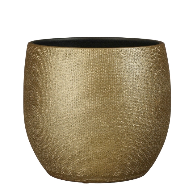Image de Porto pot ronde or metalliques - h27xd26,5cm - Mica