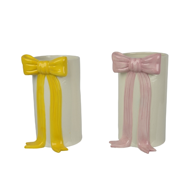 Image de Vase porcelaine nœuds - Decoris