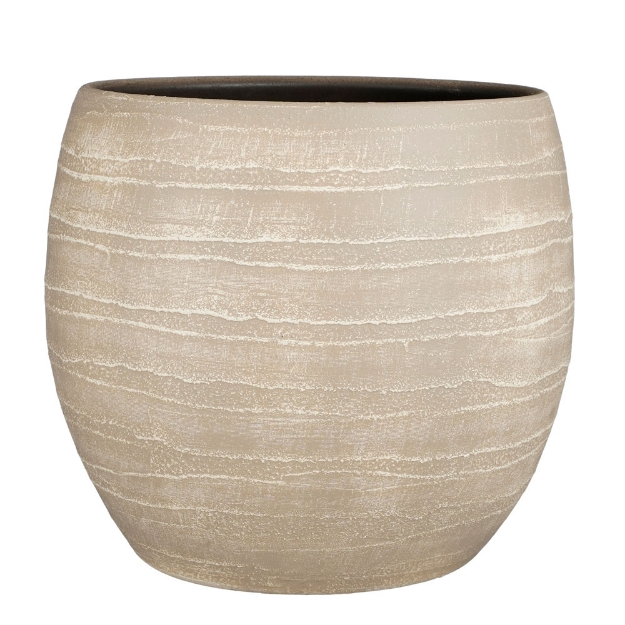 Image de Alentejo pot ronde beige - h32xd36cm - Mica