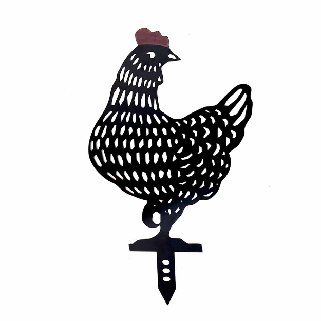 Image de COKOT MUFFIN Silhouette de poule à planter  Noir 32 x 54 cm