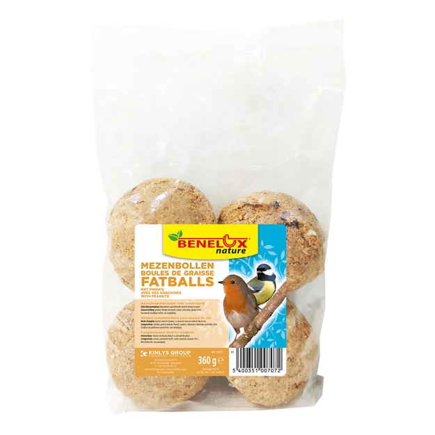 Image de Boules de graisse par 4 pièces de cacahuètes sans filet 360g