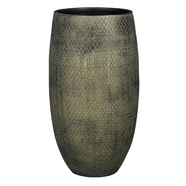 Image de Madeira pot ronde vert - h70xd39cm - Mica