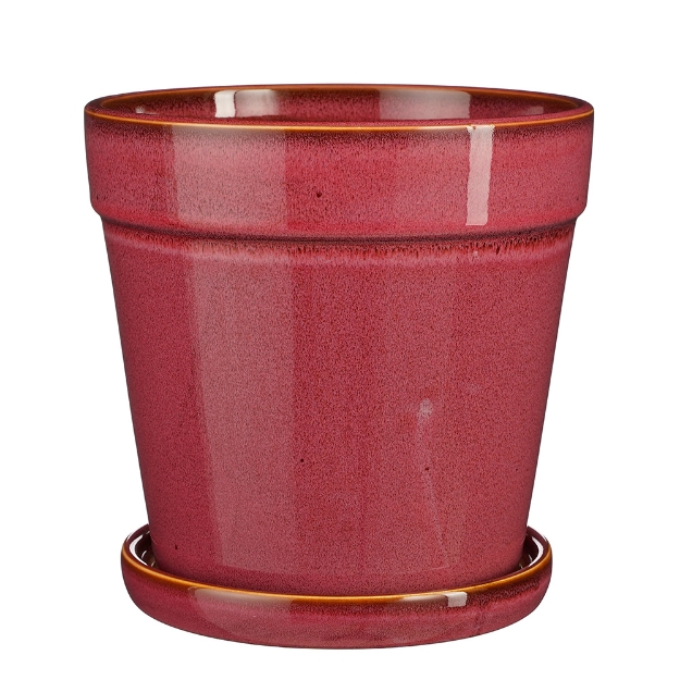 Image de Clint pot avec plat rose d20cm - Mica