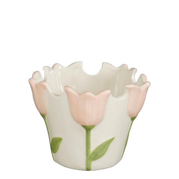 Image de Pot fleur blanc - Mica