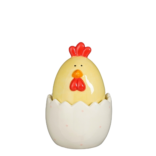 Image de Decoration poule jaune h13cm - Mica