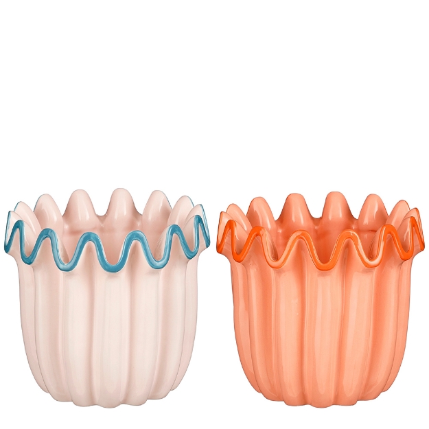 Image de Olora pot ronde orange rose d17,5cm - Mica