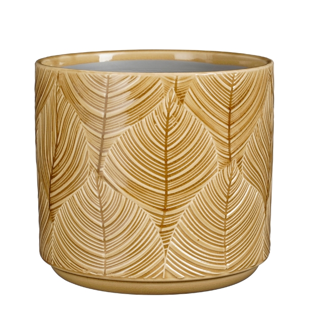 Image de Louisa pot ronde ocre d20cm - Mica