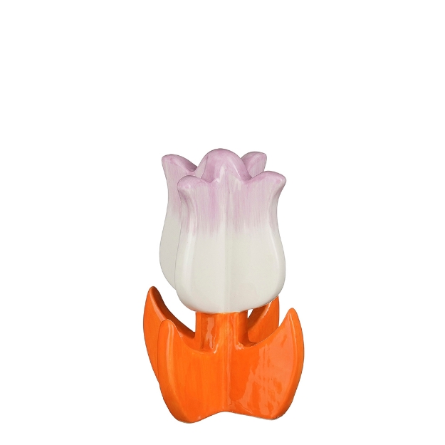 Image de Decoration tulipe orange violet - Mica