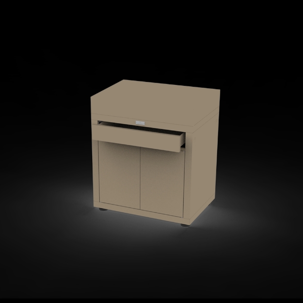 Image de Meuble avec tiroir, 80 x 55 cm Taupe