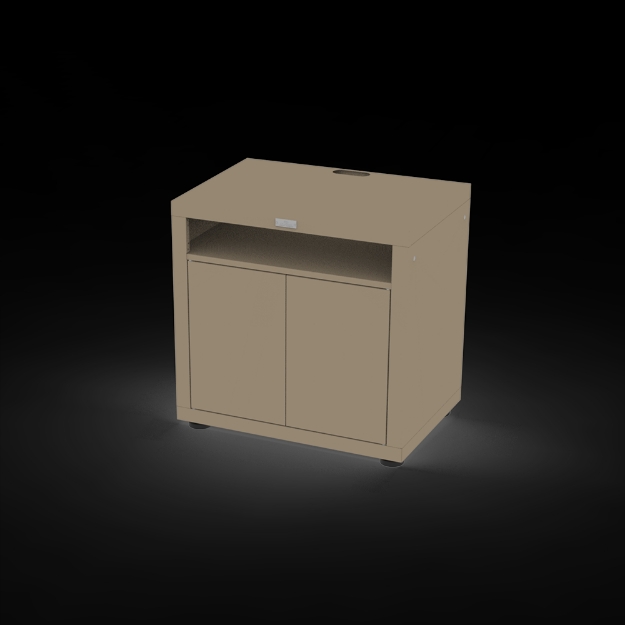 Image de Meuble cuisson avec tablette, 80 x 55 cm Taupe