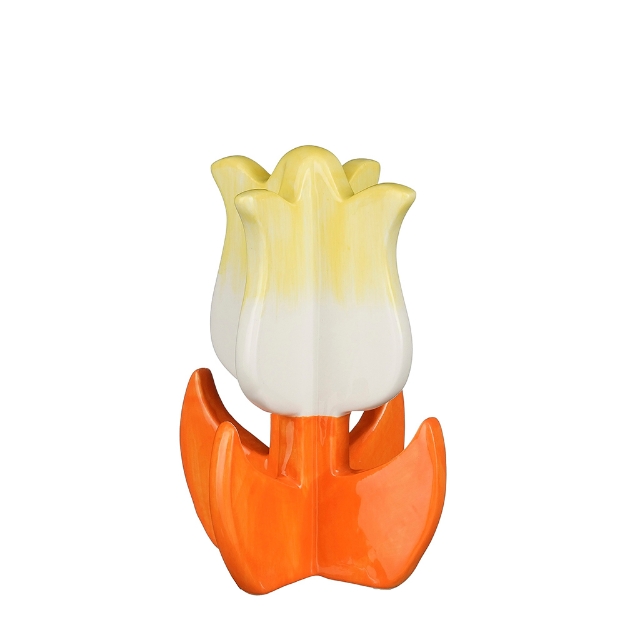 Image de Decoration tulipe orange jaune - Mica
