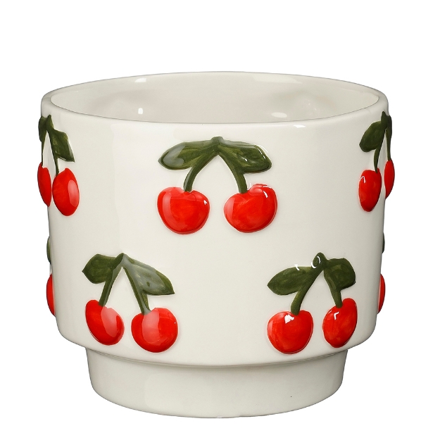 Image de Pot cerise rouge d15,5cm - Mica