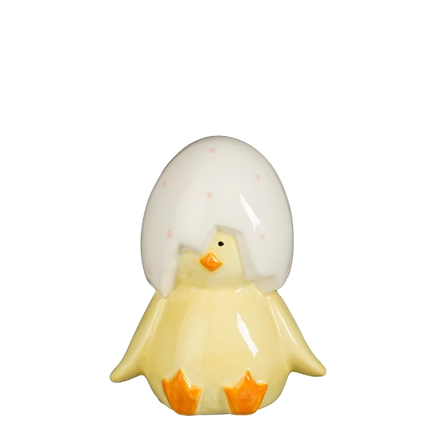 Image de Decoration poule jaune h10cm - Mica