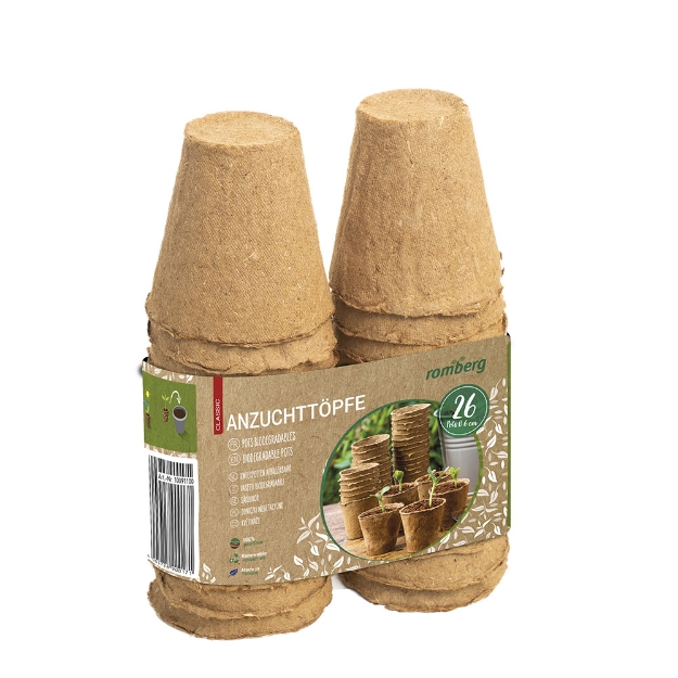 Image de 26 Pots biodégradables 6 cm rond