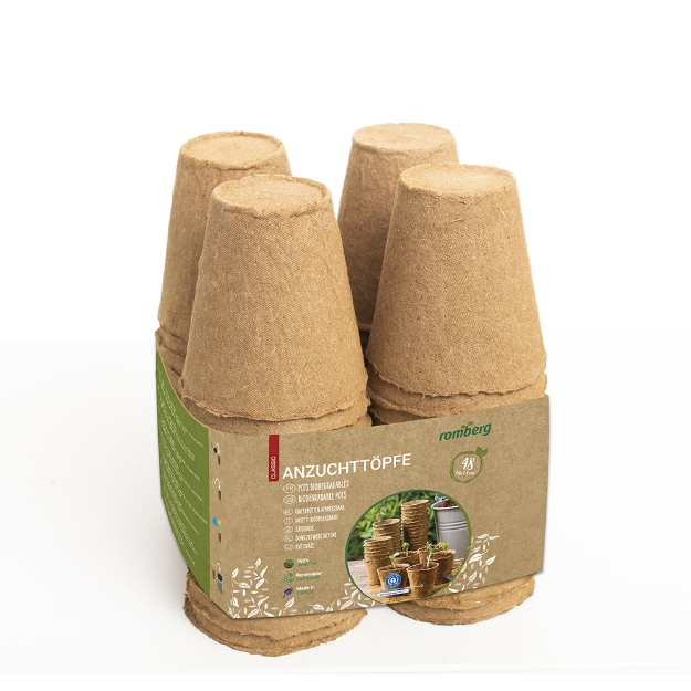 Image de 48 Pots biodégradables 8 cm rond