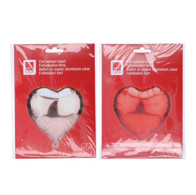 Image de Ballon en aluminium cœur 2 couleurs