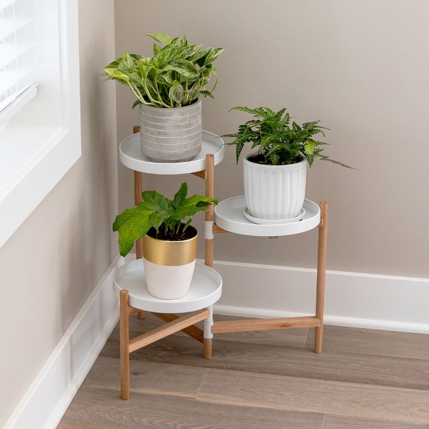 Image de gueridon triple nordic habitat blanc h 46 cm 59 x 52 cm