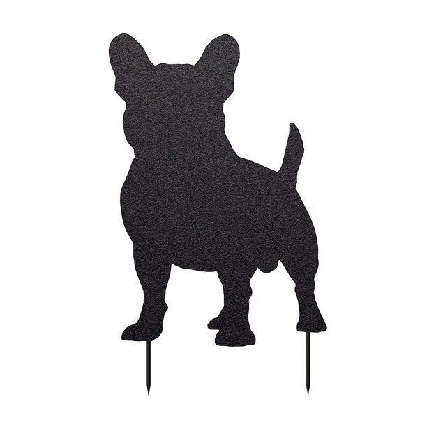 Image de silhouette sur pied, metallique noire bulldog h 61 cm