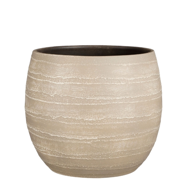 Image de Alentejo pot ronde beige - h28xd30cm - Mica