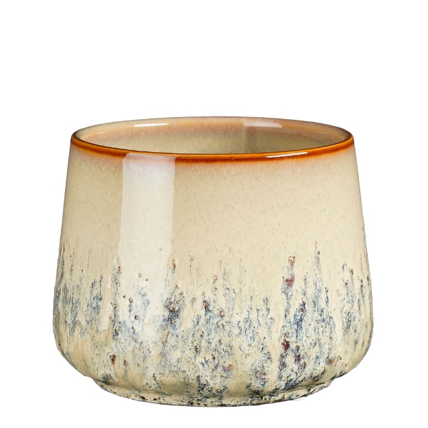 Image de Mylo pot ronde beige - h11xd13,5cm - Mica