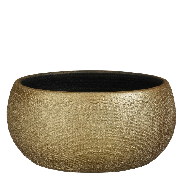 Image de Porto coupe ronde or metalliques - h13xd27cm - Mica