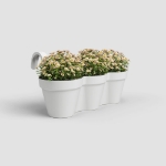 Image de POT CAPRI BALCON TRIPLE 54CM BLANC
