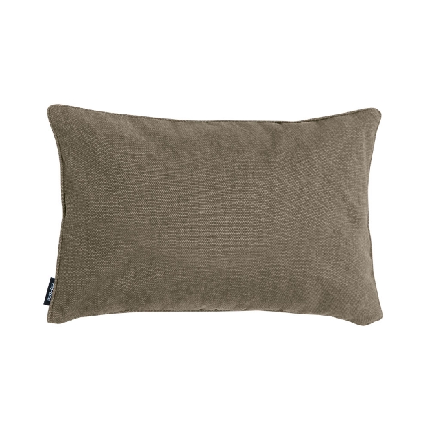 Image de Coussin décoratif avec passepoil taupe