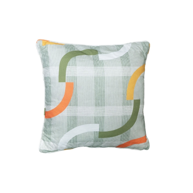 Image de Coussin décoratif avec passepoil orange